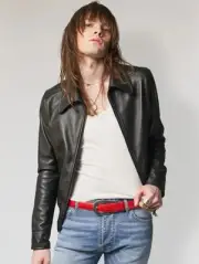 Alessandro Vasini Marcos Calf Leather Aviator Jacket