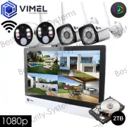 Wireless Surveillance Home 2TB NVR Display System IP Cameras Thermal Sensor