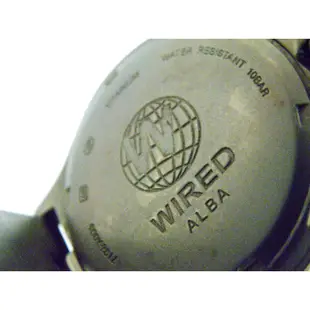 [專業模型] 三眼錶 [WIRED 7T92-X005]  雅柏 鈦金屬系列-三眼計時錶[藍色面+日期]時尚/軍錶