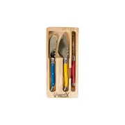 3pc Laguiole Silhouette Stainless Steel Mini Cheese Knife Cutlery Multicolour