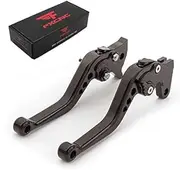 FXCNC Motorcycle Adjustable Brake Clutch Levers Compatible with Royal Enfield Continental GT 650, Continental GT 535, 650 Interceptor, Royal Enfield C5 and B5, 2017 on Euro