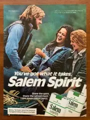 1982 Salem Cigarettes Vintage Print Ad/Poster 80s Retro Man Cave Bar Décor