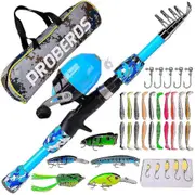 Children's Sea Rod Set Mini Gun Handle Color Fishing Rod Package Combination Blue 1.2M