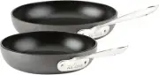All-Clad HA1 Hard Anodized Nonstick Dishwasher Safe Fry Pan Set, Black