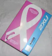 2XU Men's Compression Performance Run OTC Socks Pink Breast Cancer Awareness XL