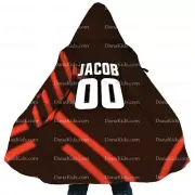 Personalized Hooded Cloak Coat, Custom Name Cleveland Football Team Cloak Coats