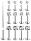 16G Lip Rings Tragus Piercing Jewelry Medusa Labret Monroe Studs 316L Surgica...