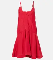[Marant Etoile] Marant Etoile Danielle cotton-blend minidress AU 14 red