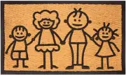 Livevie Family First Coir & Rubber Welcome Doormat, Anti-Skid Entry Mat
