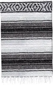 Mexican Blanket 51x71'' Soft & Cozy Woven Blanket with Elegant Tassel Edge Easy to Clean Portable Polyester Outdoor for Beach, Picnic, Saddle, Car or Yoga Outdoor Woven