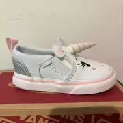 Vans Asher V Slip On Unicorn Blue Toddlers Shoes Sz 6 NWB