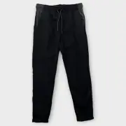 Southpole Jogger Pants Mens Large Black Tech Fleece Elastic Drawstring NEW