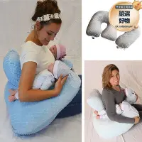 在飛比找Yahoo!奇摩拍賣優惠-嬰兒枕頭多功能哺乳枕嬰兒枕頭防溢奶防吐奶靠墊新生兒餵奶睡床