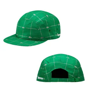 SUPREME LACOSTE REFLECTIVE GRID NYLON 五分割帽 聯名款【TCC】