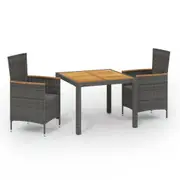 Garden Dining Set Furniture 3 Piece Multi Colours vidaXL