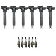 Bosch 6 Ignition Coil Denso 6 Iridium TT Spark Plug Kit For Audi Q5 3.2 V6 09