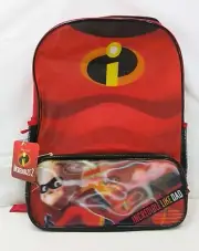 Incredibles 2 Incredible Like Dad Childs Backpack School Beach Fun Disney Pixar