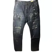 NWT Man x One Teaspoon Men's Cropped Jean Cowboy Mr Golds Distressed 30R
