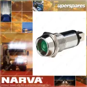 Narva 12 Volt Chrome Pilot Lamp Switch With Green LED Indicator Signal Light