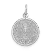 14k White Gold Communion Charm