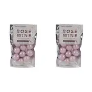 20pc Gift Republic 15g Scented Rose Wine Bath Bombs Round Glitter Fizzies Pink