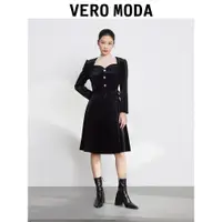 在飛比找ETMall東森購物網優惠-Vero Moda秋冬優雅薄紗連衣裙