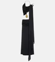 [Christopher Esber] Christopher Esber Embellished jersey maxi dress AU 14 black