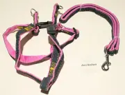 Jecikelon Dog Harness and Leash Matching Set SMALL Step In Adjustable
