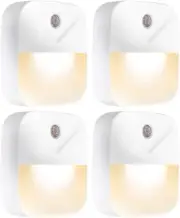 Aultra Night Light LED Lights Plug Square 4 Pack, White