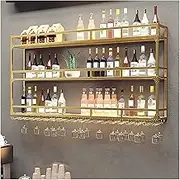 Bar Unit Floating Shelves, Led Liquor Bottle Display Shelf, Bar Liquor Cabinet, Bar Bottle Display Shelf, Multifunctional Storage Rack, for Kitchen Living Dining Room Home Wine Cellar Cafe