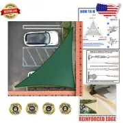 Heavy Duty Green Triangle Sun Shade Sail | 19' x 22' x 29.1' - 3-