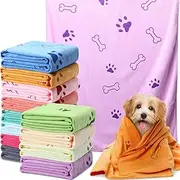 Irenare 12 Pack Dog Bath Towel Set 20'' x 39'' Microfiber Towels for Drying Dogs, Dog Drying Grooming Towel Soft Absorbent Quick Cat Shower Essential for Small Medium Puppy Pet