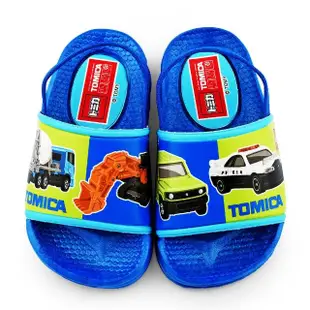 【童鞋城堡】童鞋 小童 寶寶後帶拖鞋 Tomica多美車(TM1851-藍)