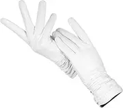 [Bollrllr] Fashion and Comfortable White Gloves High-Grade Sheepskin Leather Gloves Winter Cold and Warm Women