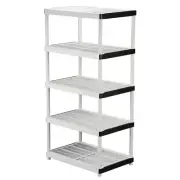 Storage Shelf Rack Plastic Heavy Duty 5 Tier Garage Home Shelving Organizer Unit