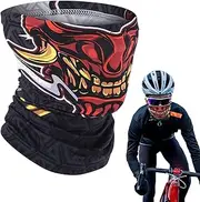[Generic] Face Cover Scarf,Ice Silk Cooling Neck Gaiter With Scary Printing - Sun Cooling Neck Cover, Windproof Ice Silk Neck Cooling Motorcycle Face Shield, Washable Breathable Cooling Gaiters