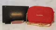 NEW! CHANEL Sheer Sensation Lipgloss Trio W/ Gold Chain Strap. FREE SHIP