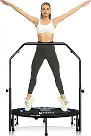 Darchen 450 lbs Mini Trampoline for Adults, Indoor Small Rebounder Exercise Trampoline for Workout Fitness for Quiet and Safely Cushioned Bounce, [40 Inch]