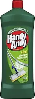 Handy Andy Green Disinfecting Floor Cleaner and General Purpose Cleaner, Pine Scent, 750ml