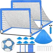 Kids Soccer Net | Indoor Pop up Soccer Net Set | Training Equipment for Boys Girls, Practice Activity for Outdoor Beach