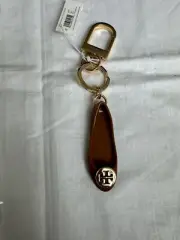 NWT Tory Burch Logo Charm Ballet Flat Key Chain Fob 88359 Gift Accessory