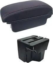 Car Accessories Interior Storage Retrofit Parts USB Armrest Box Compatible For KIA Rio 3 KIA K2 X-Line Rio 3 2011 2012 2013 2014 2015 2016(C1 Black red NO USB)