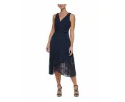 Dkny Women's Dresses Wrap Dress - Color: Navy