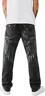 True Religion Men's Studded Ricky Sn Flap 1/2", Chantey Black Wash, 38