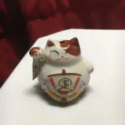 NWT Maneki Neko right handed lucky cat ceramic bank