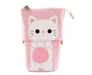 Pen Case Cartoon Print Adjustable Canvas Pencil Bag Pouch Holder for School-C
