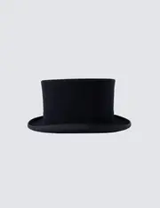 Hawes & Curtis Christy’s Black Wool Felt Top Hat with White Lining Size: XL