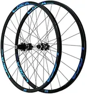 [ZECHAO] 700C Road Bike Wheelset Disc Brake Bicycle Front Rear Wheel Thru Axle Aluminum Alloy Road Bike Rim 24 Holes 12 Speed Wheelset (Color : Blue, Size : 700C)