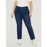 Size 22 • 3x • BloomChic • Very Stretchy Pocket Dark Wash Patchwork Jeans