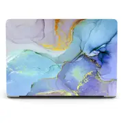 MCC MacBook Air M4 2025 15-inch Hard Case Cover Apple A3241 Marble Green+Blue